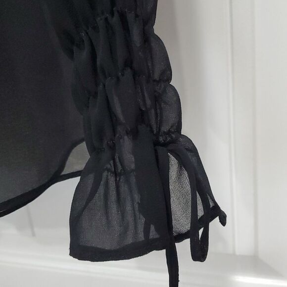 Zara Trafalic MMX Sheer iIlusion blouse, SIZE LARGE - Picture 2 of 6